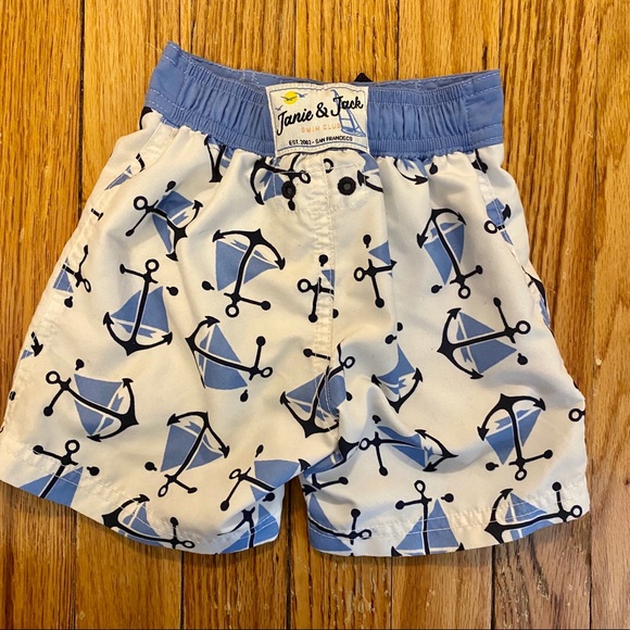 Janie & Jack baby boy swim trunk 6-12m - Picture 2 of 3